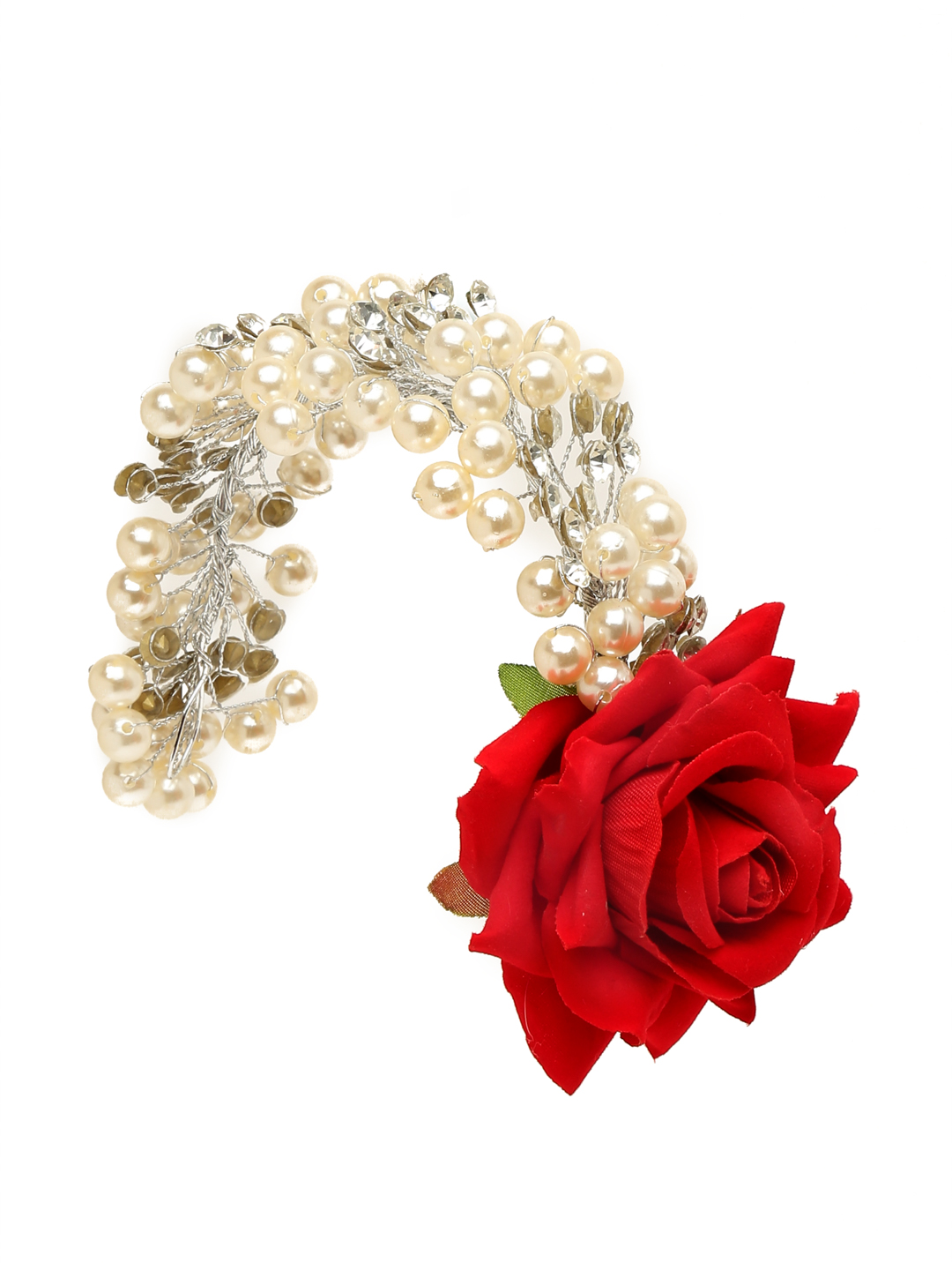 YouBella Women Fashion Stylish and Trendy  Jewellery Beaded Floral Hair Chain for Women and Girls
