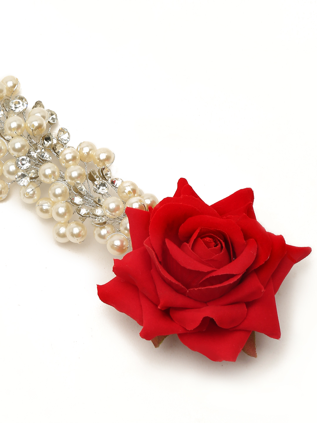 YouBella Women Fashion Stylish and Trendy  Jewellery Beaded Floral Hair Chain for Women and Girls