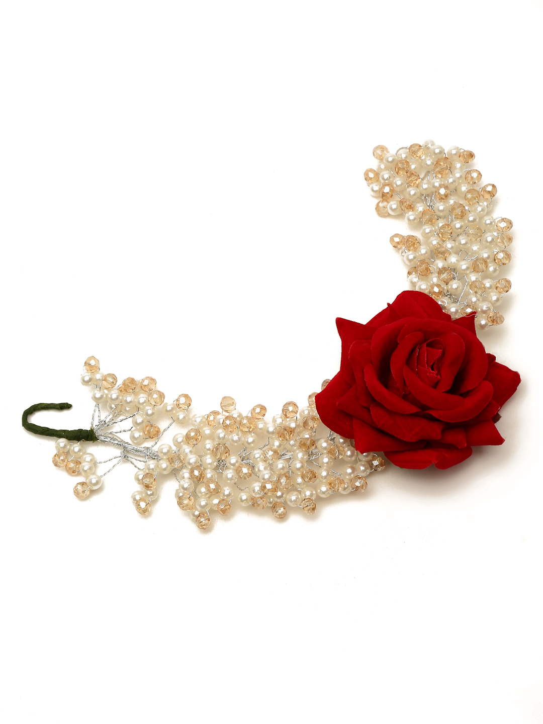YouBella Women Fashion Stylish and Trendy  Jewellery Beaded Floral Hair Chain for Women and Girls