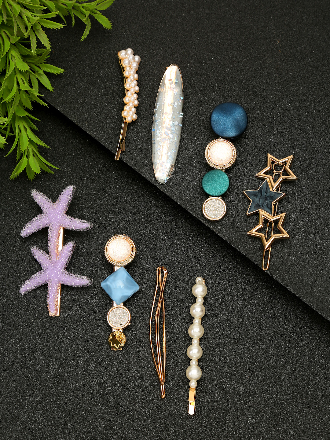 YouBella Stylish Latest Design Fancy Party Wear Combo of 8 Hair Pins Hair Clips Hair Clip���