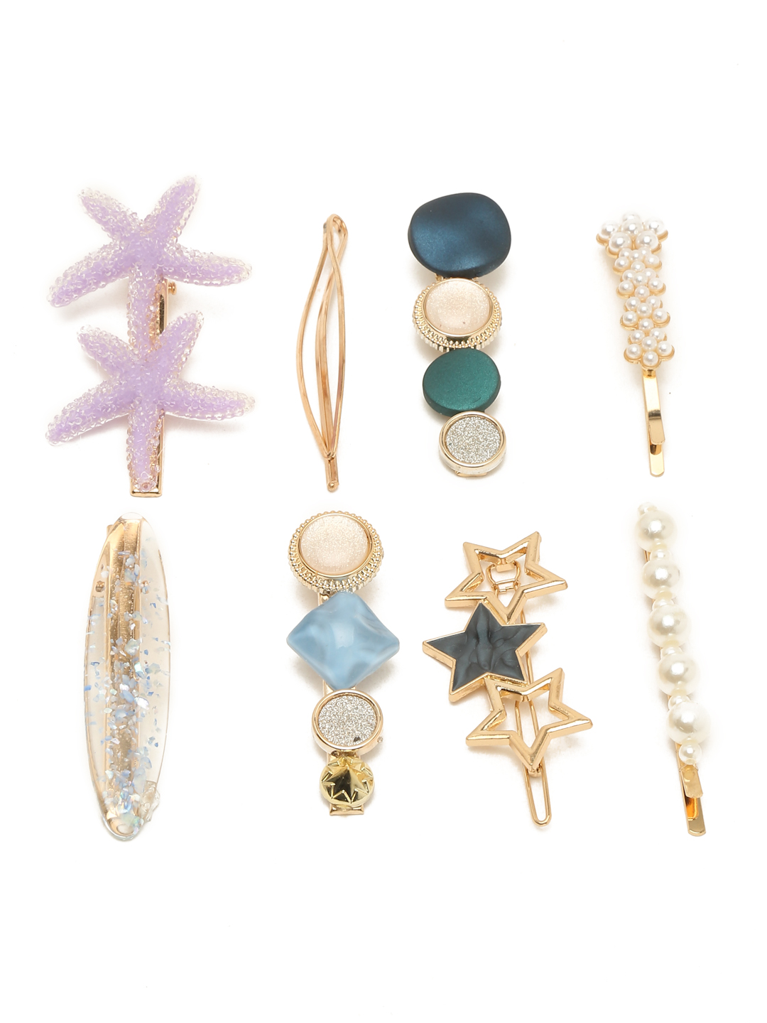 YouBella Stylish Latest Design Fancy Party Wear Combo of 8 Hair Pins Hair Clips Hair Clip���