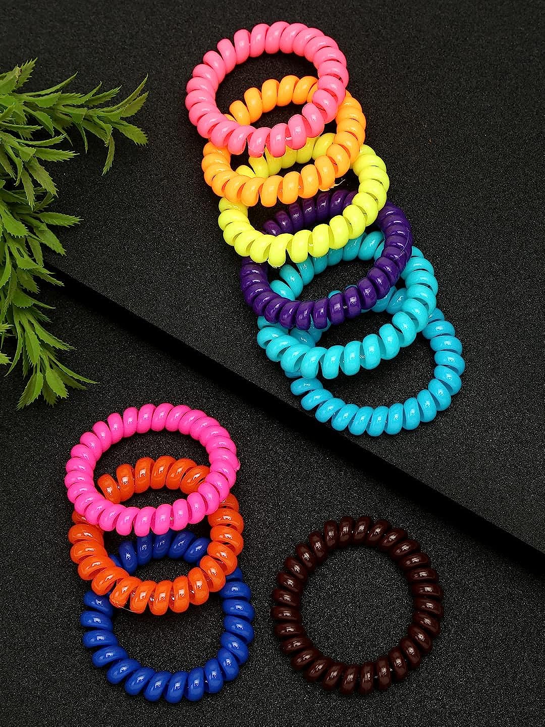 YouBella Stylish Latest Design Fancy Party Wear Set of 10 Spiral Bands for Girls and Women