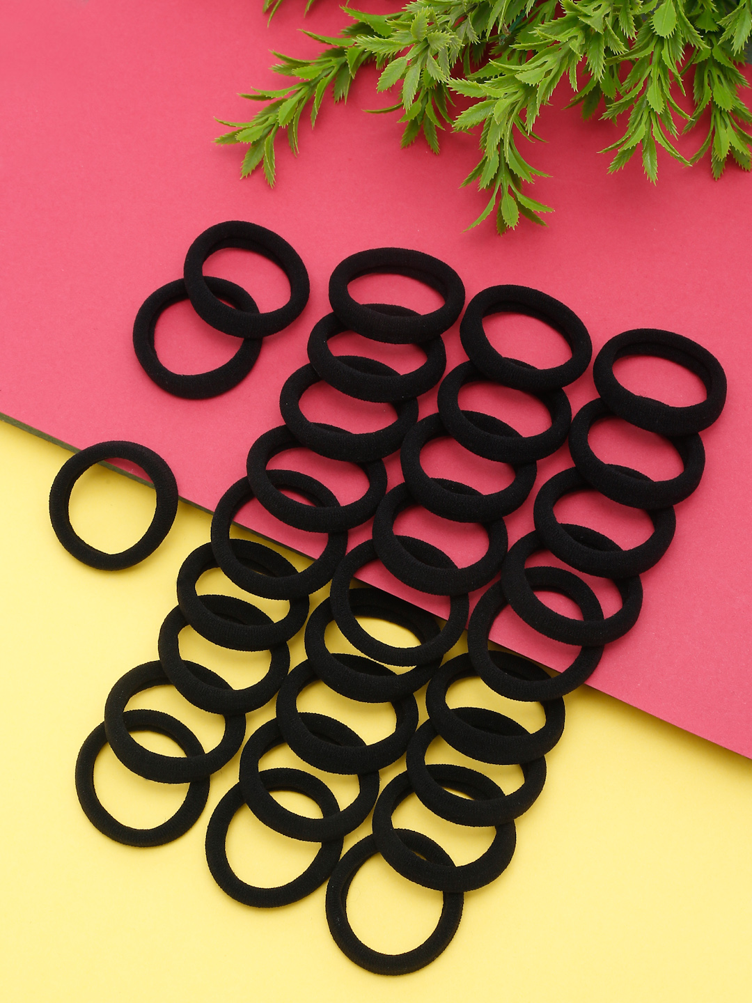 YouBella Jewellery Combo of 30 Hair Rubbers Pony Tail Rubber Hair Accessories for Girls and Women (Black) (YBHAIR_41691)