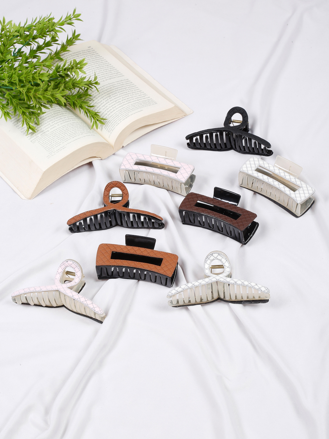 YouBella Jewellery for Women Stylish Combo of 8 Hair Accessories Hair Clutchers for Women and Girls (Multi)