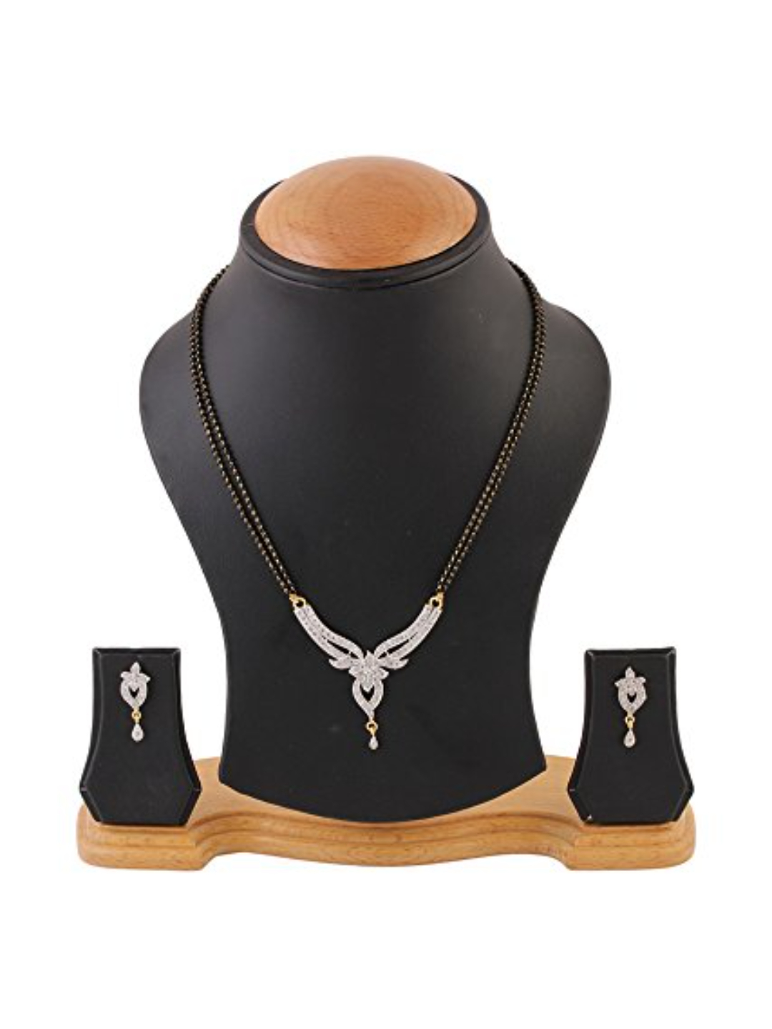 YouBella Women's Latest Traditional Jewellery Gold Plated Mangalsutra for Women (Silver)(YBMS_10001)