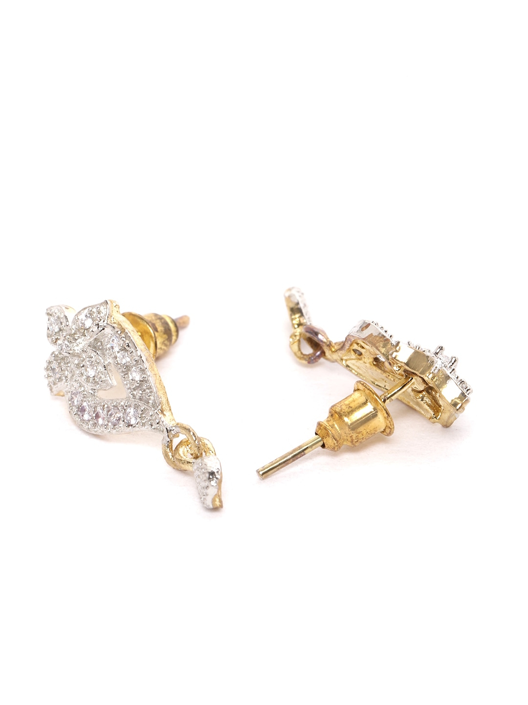 YouBella Black Gold-Plated Beaded  Stone-Studded Mangalsutra  Earrings Set