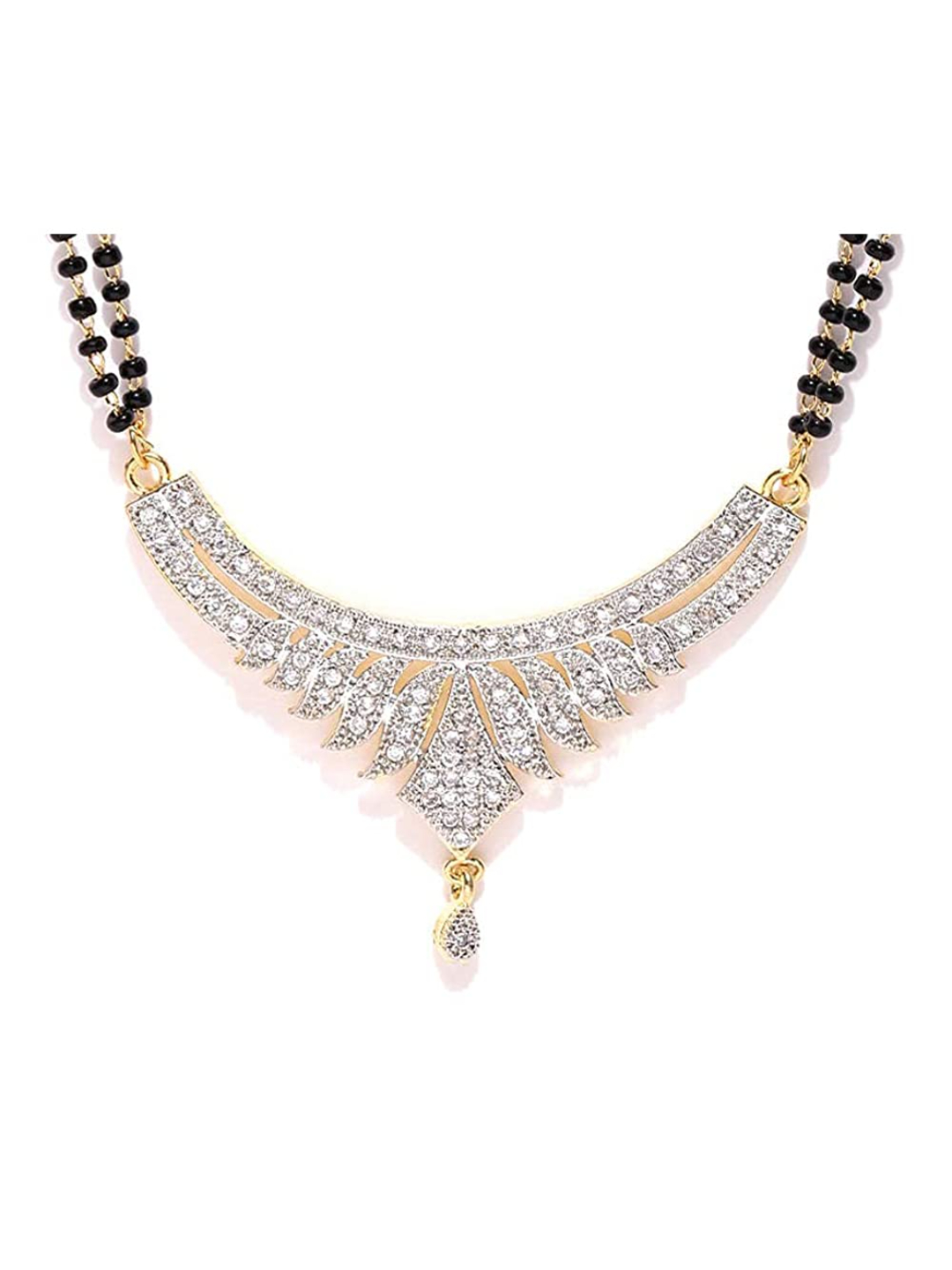 YouBella Latest Traditional Jewellery Gold Plated Mangalsutra for Women (Silver)(YBMS_10007)