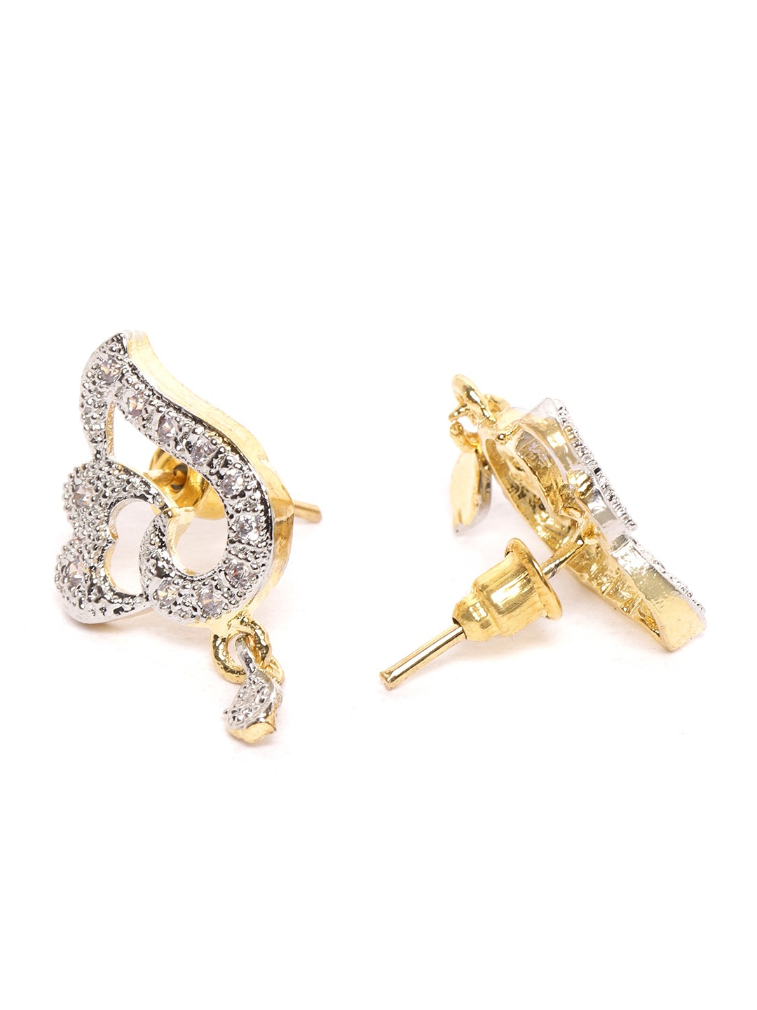 YouBella Black Gold-Plated Beaded  Stone-Studded Mangalsutra  Earrings Set