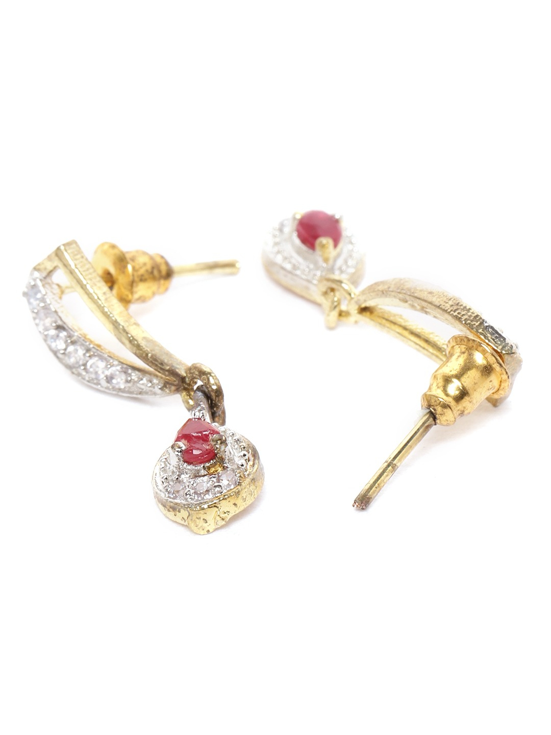 YouBella Black  Pink Gold-Plated Beaded  Stone-Studded Mangalsutra  Earrings Set