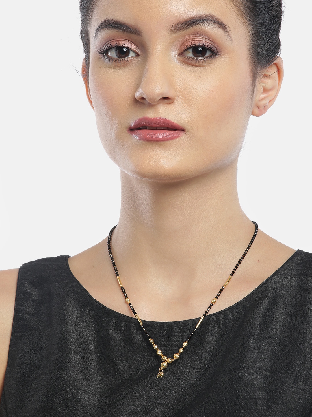 YouBella Gold Plated Jewellery Mangalsutra Pendant Necklace with Chain for Girls and Women