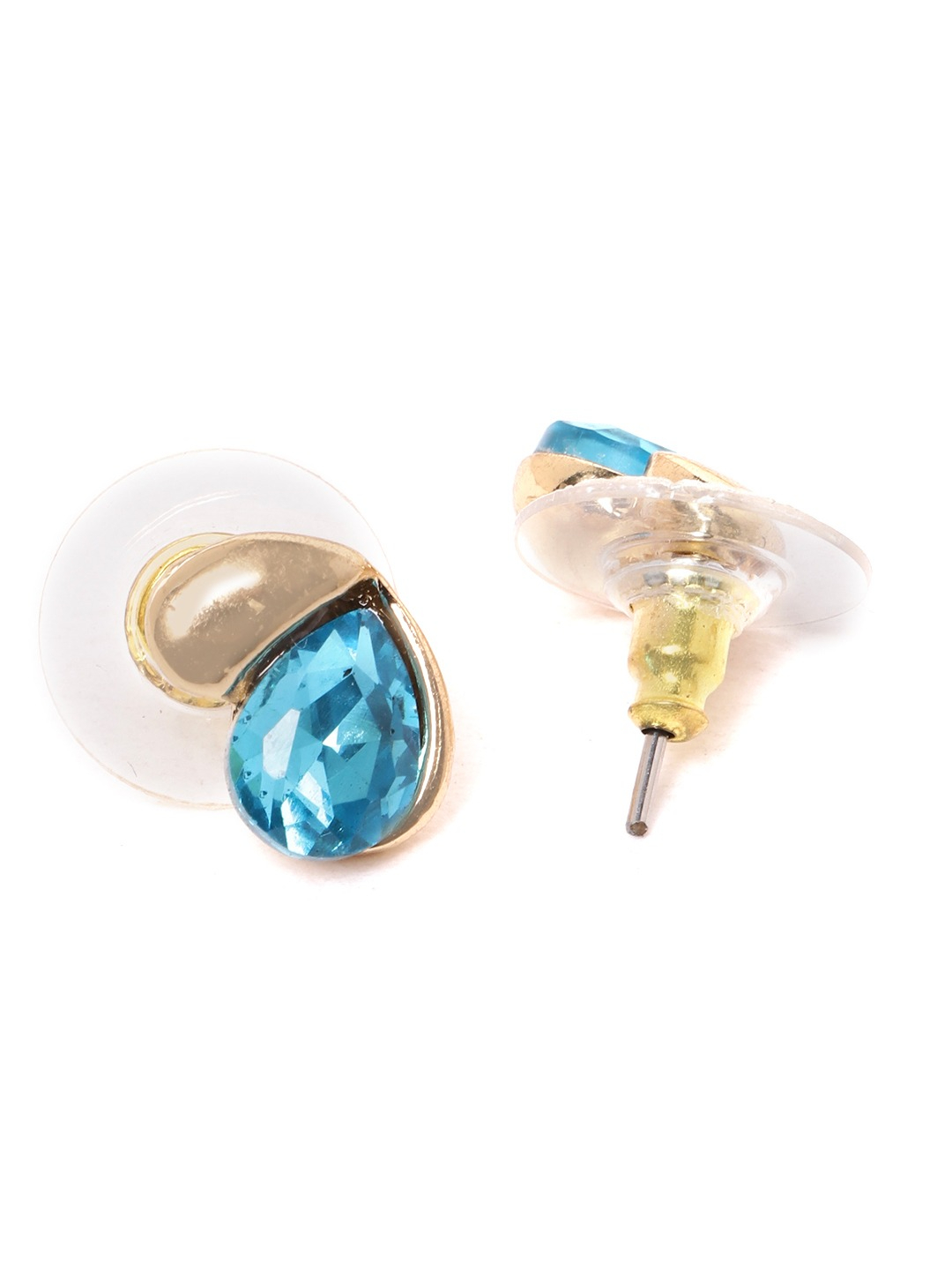 YouBella Black  Blue Gold-Plated Beaded  Stone-Studded Mangalsutra  Earrings Set