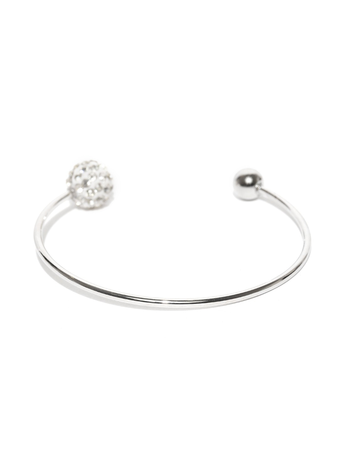 YouBella Silver-Plated Stone-Studded Jewellery Set