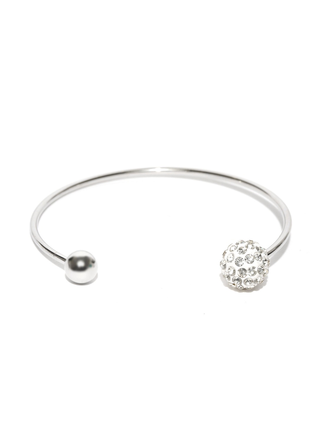 YouBella Silver-Plated Stone-Studded Jewellery Set