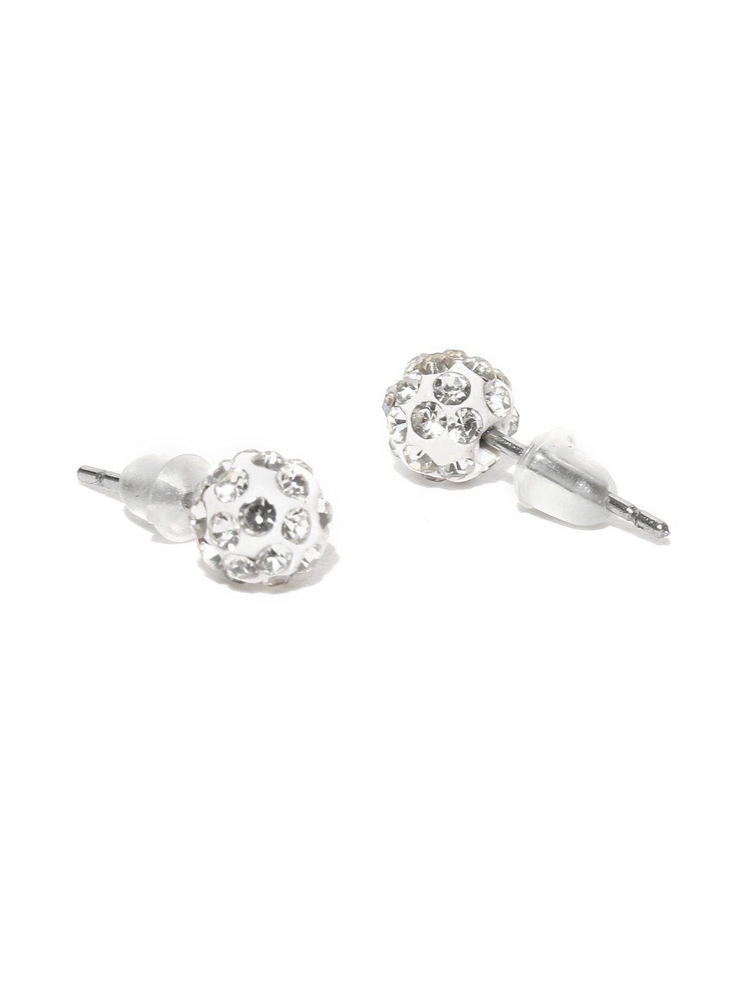 YouBella Silver-Plated Stone-Studded Jewellery Set