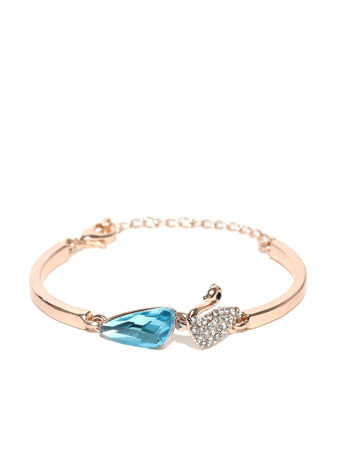 YouBella Gold-Plated Swan-Shaped Stone-Studded Jewellery Set