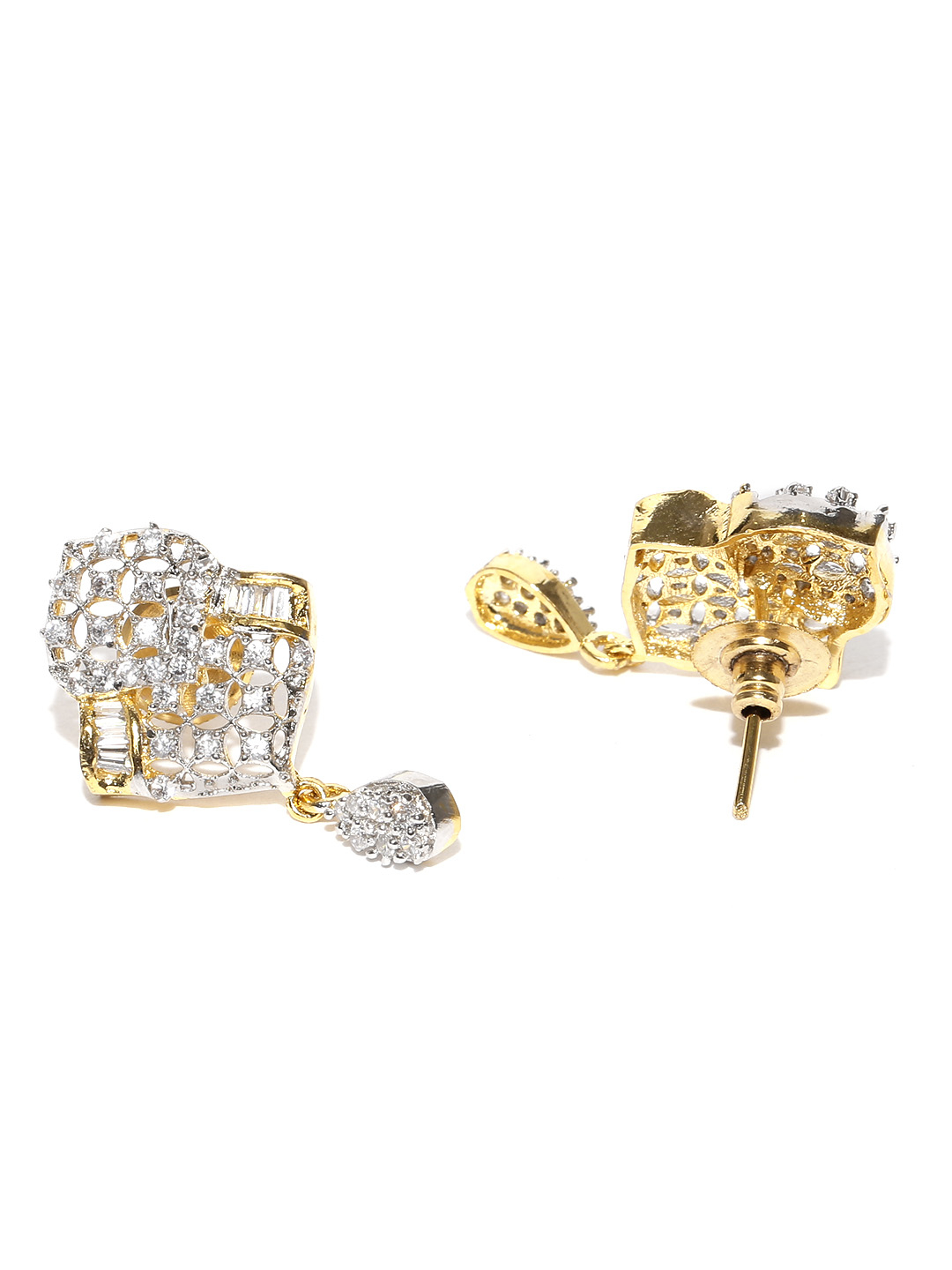 YouBella Black Gold-Plated Stone-Studded Mangalsutra  Earrings Set