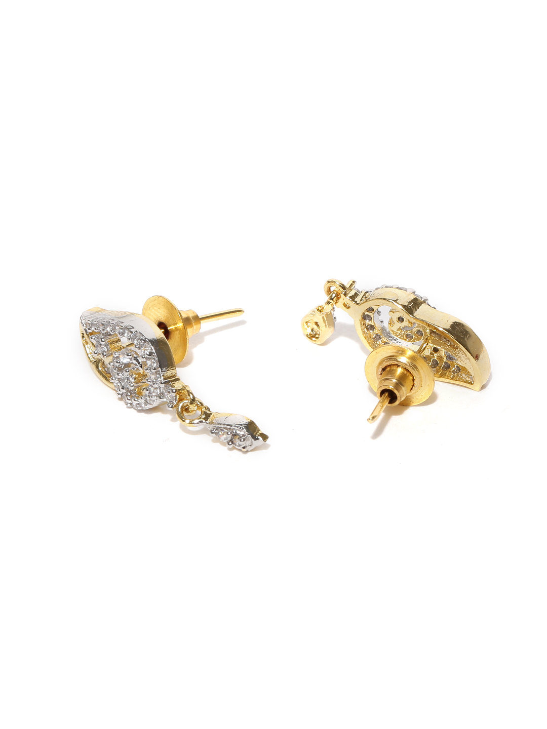 YouBella Black Gold-Plated Stone-Studded Mangalsutra  Earrings Set