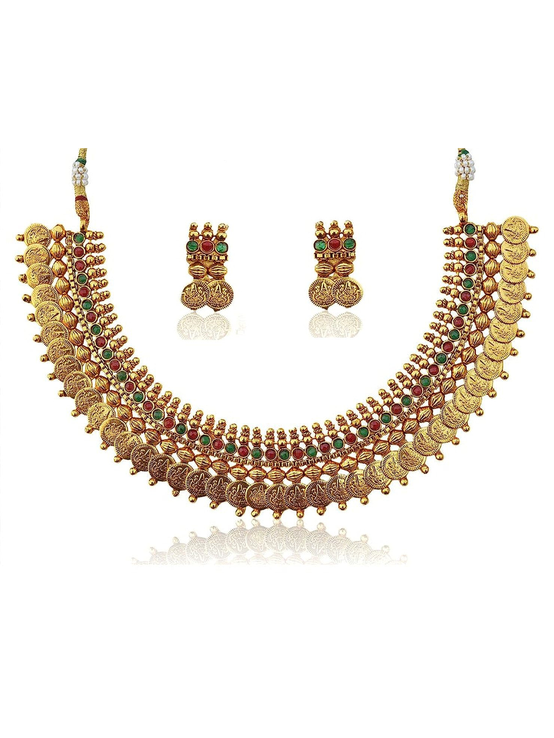 YouBella Golden Plated Jewellery Set for Women (Multi-Colour)(YBNK_3451_FON)
