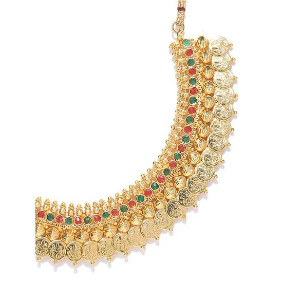 YouBella Golden Plated Jewellery Set for Women (Multi-Colour)(YBNK_3451_FON)