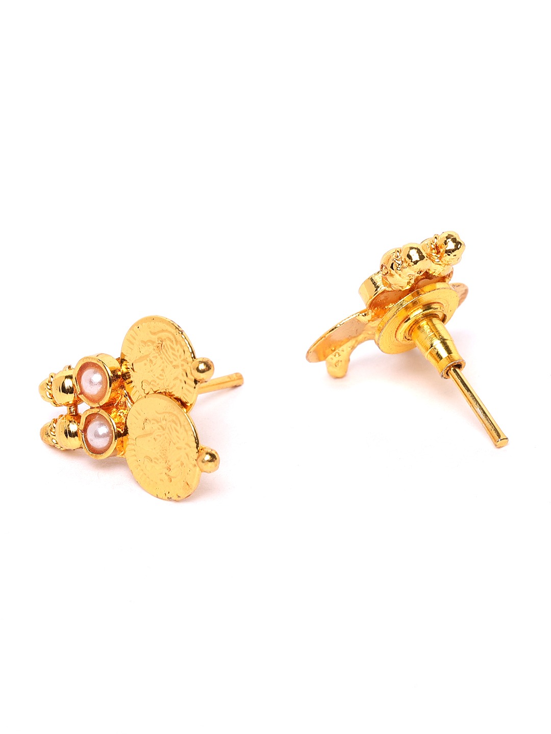 YouBella Off-White Gold Plated Beaded Coin Jewellery Set