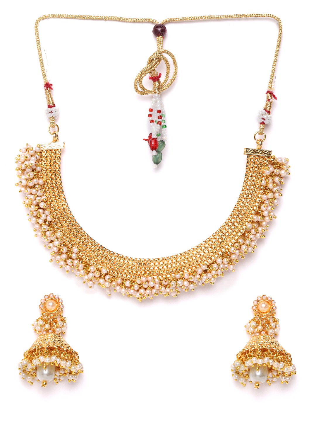 YouBella Gold Plated Jewellery Set for Women (Golden)(YBNK_5005D)