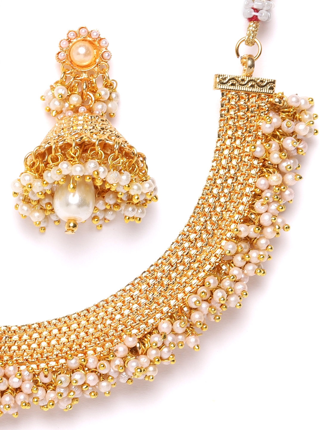 YouBella Gold Plated Jewellery Set for Women (Golden)(YBNK_5005D)