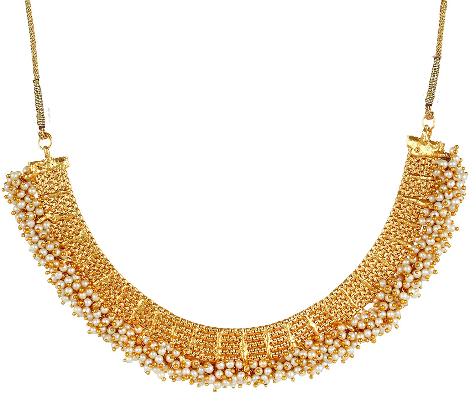 YouBella Gold Plated Jewellery Set for Women (Golden)(YBNK_5005D)