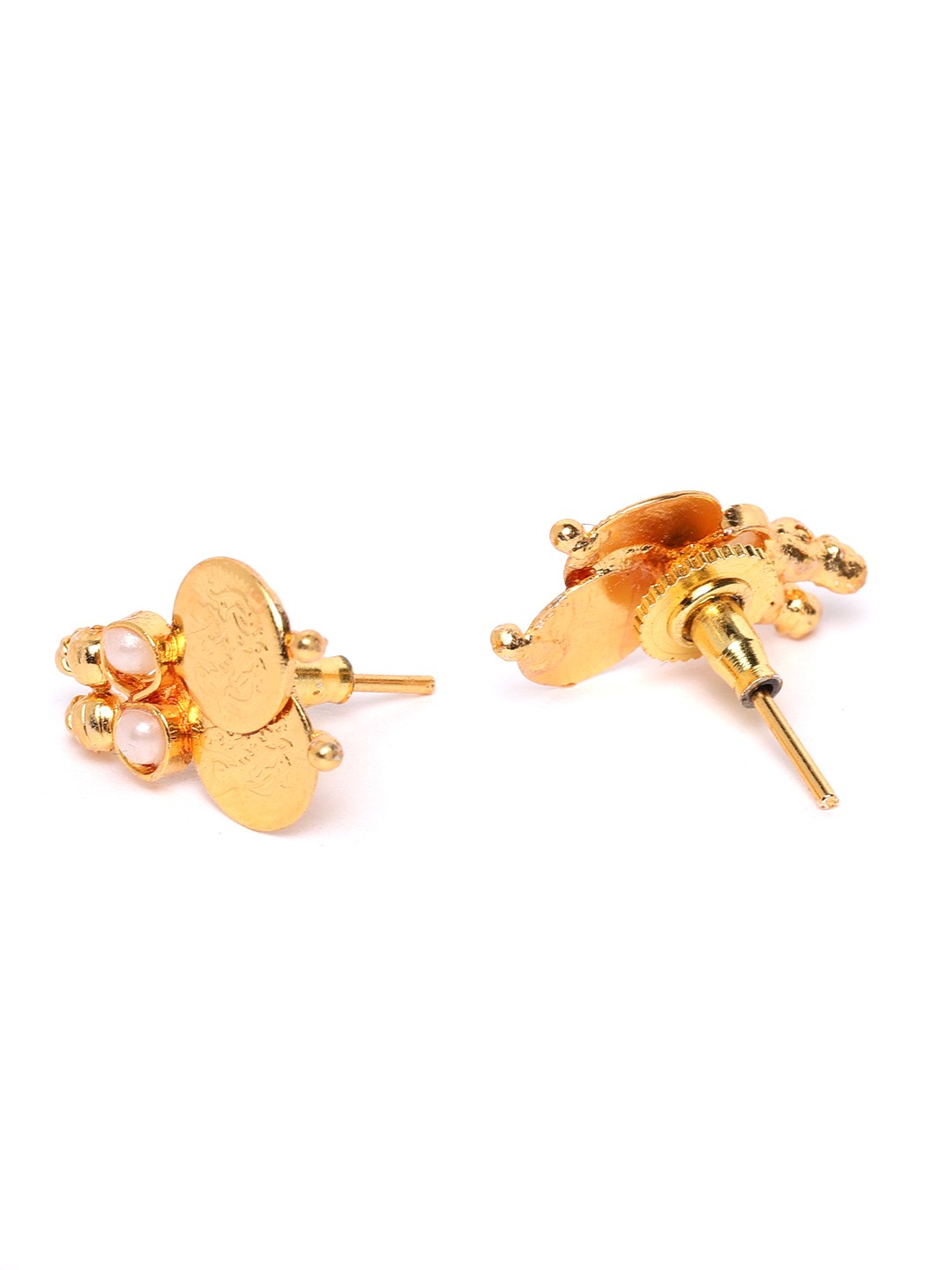 YouBella Off-White Gold Plated Beaded Coin Jewellery Set
