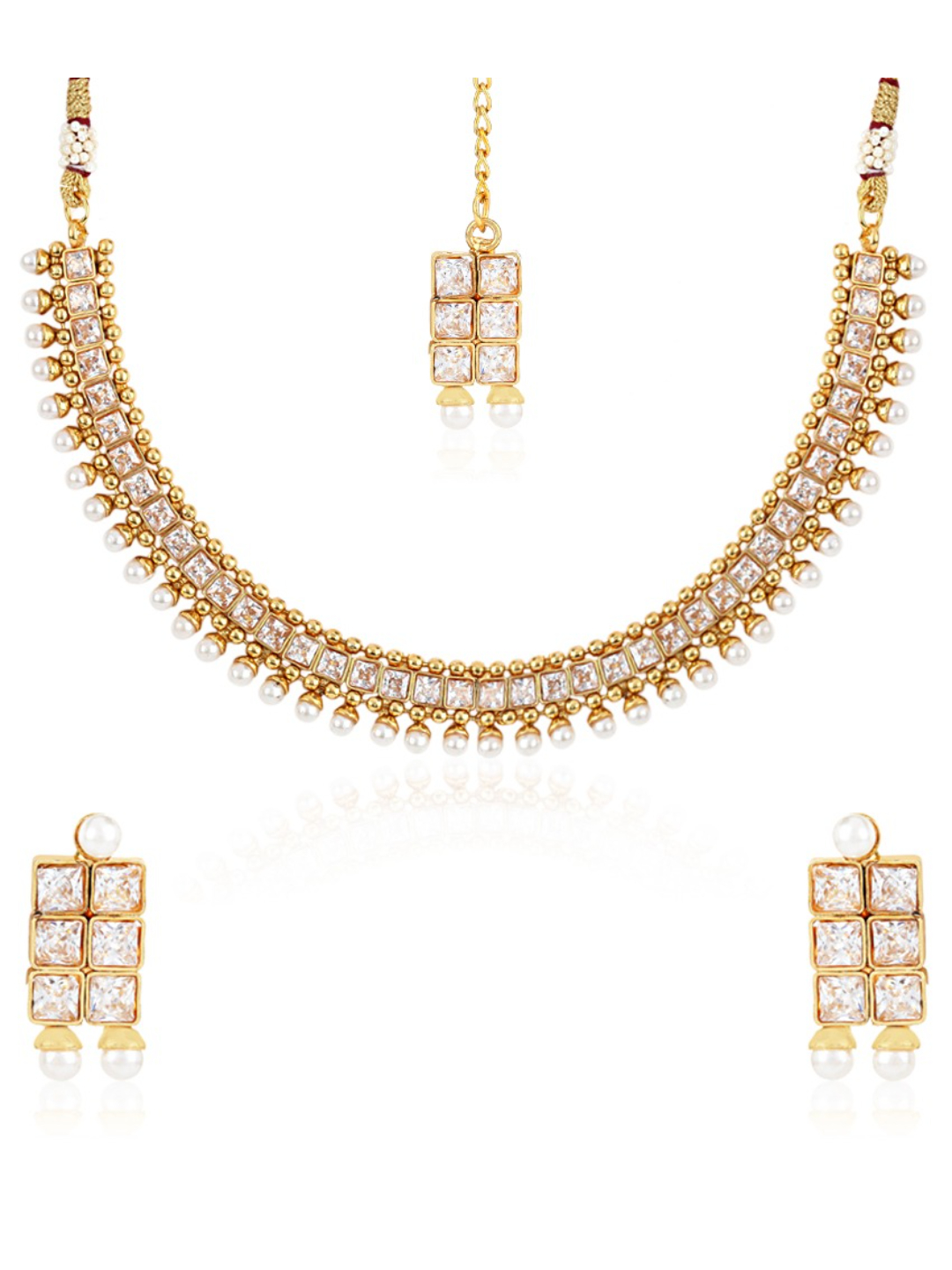 YouBella Gold Plated Traditional Temple Necklace Set for Women