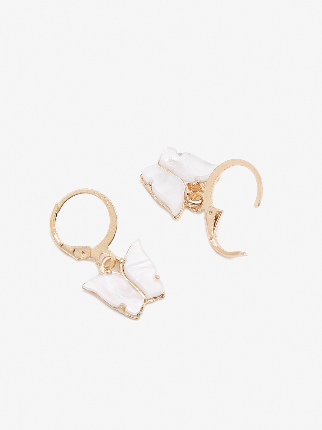 YouBella 
Gold-Plated White Butterfly Shape Jewellery Set