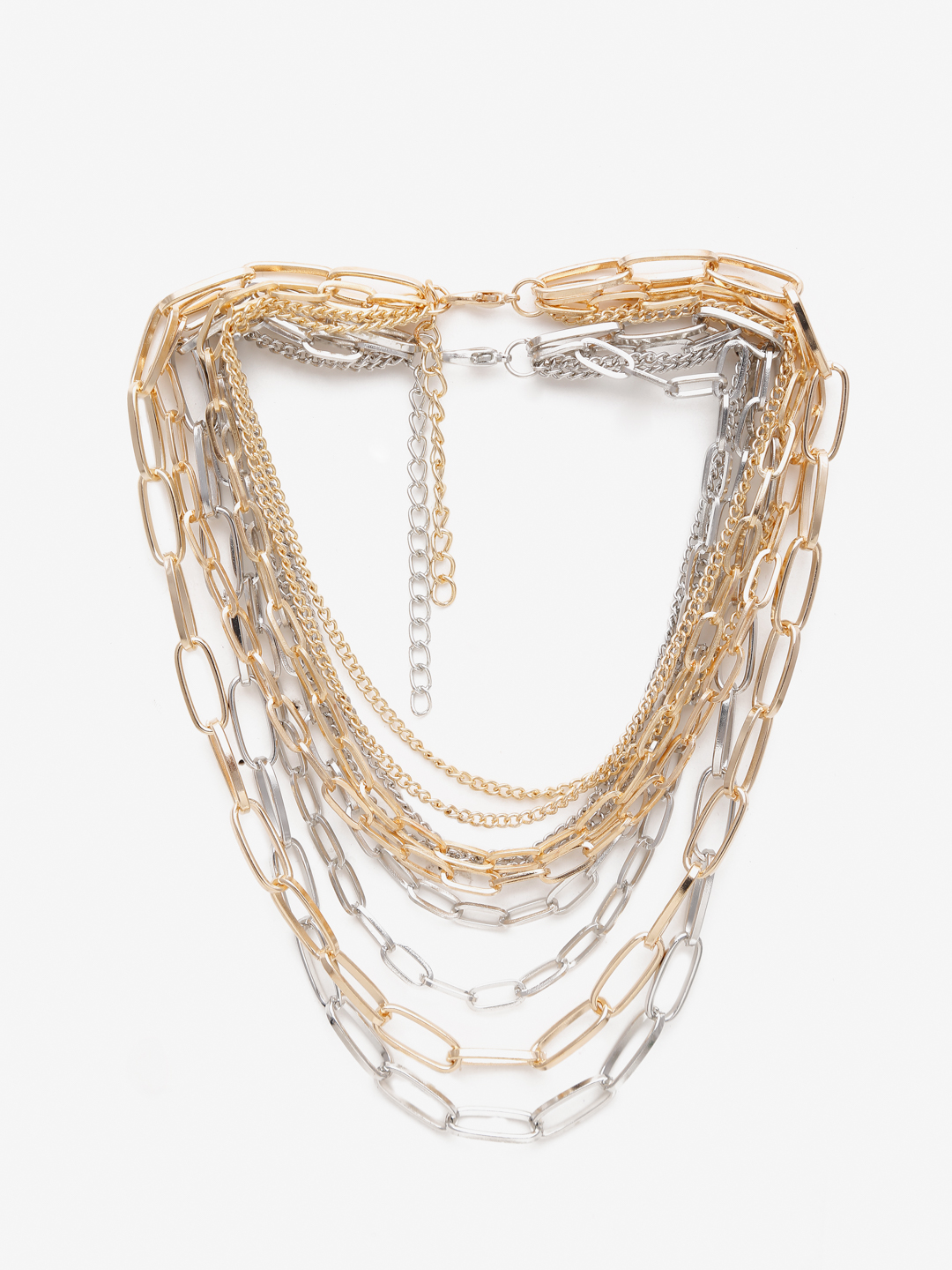 YouBella
Set Of 2 Women Gold-Toned & Silver-Toned Layered Chain