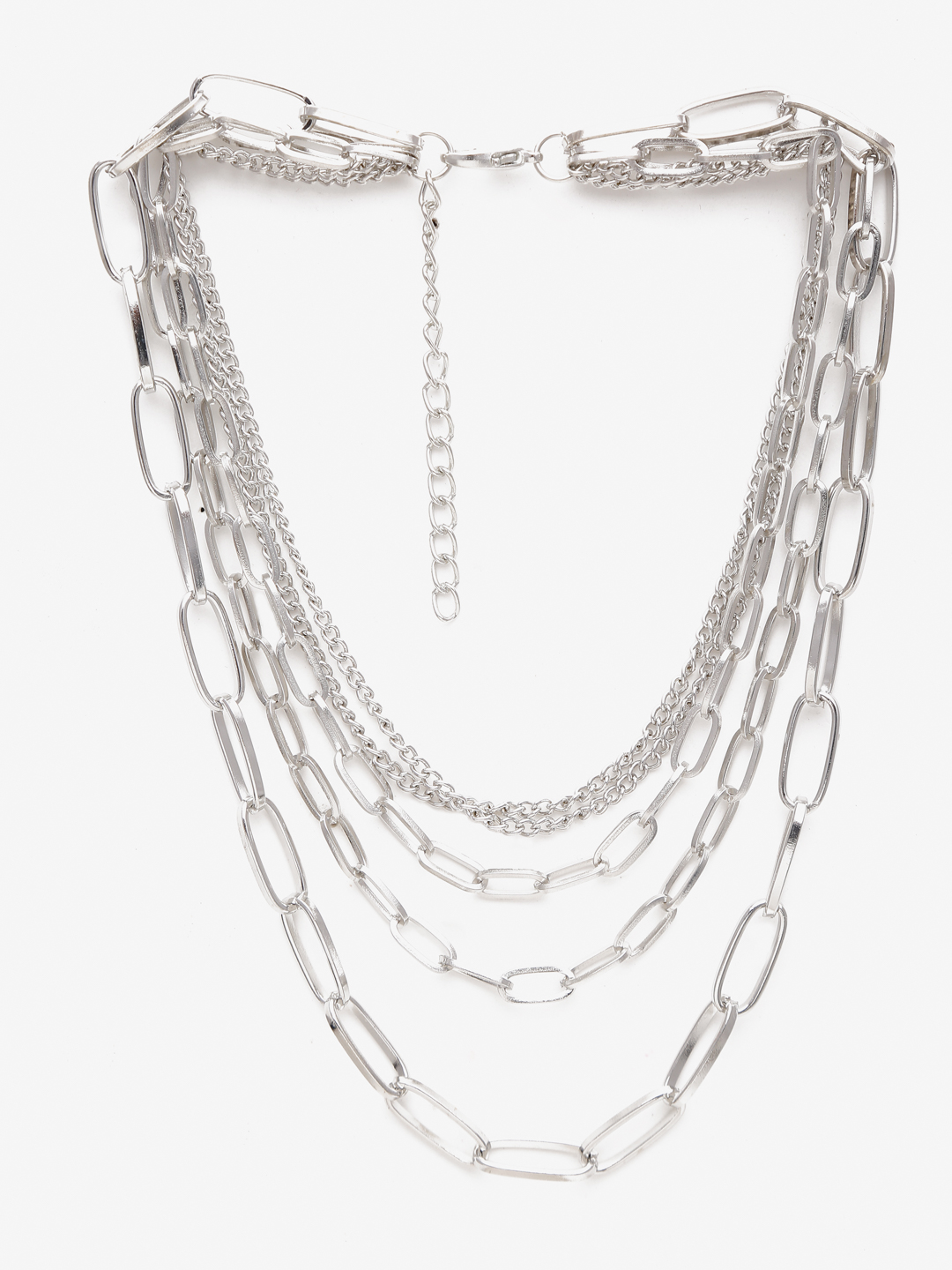 YouBella
Set Of 2 Women Gold-Toned & Silver-Toned Layered Chain