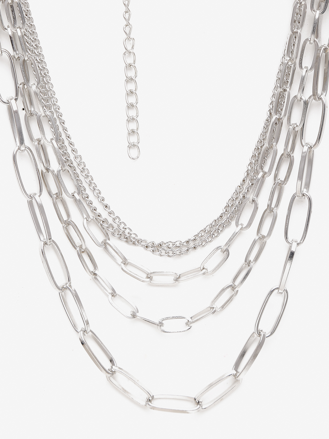 YouBella
Set Of 2 Women Gold-Toned & Silver-Toned Layered Chain