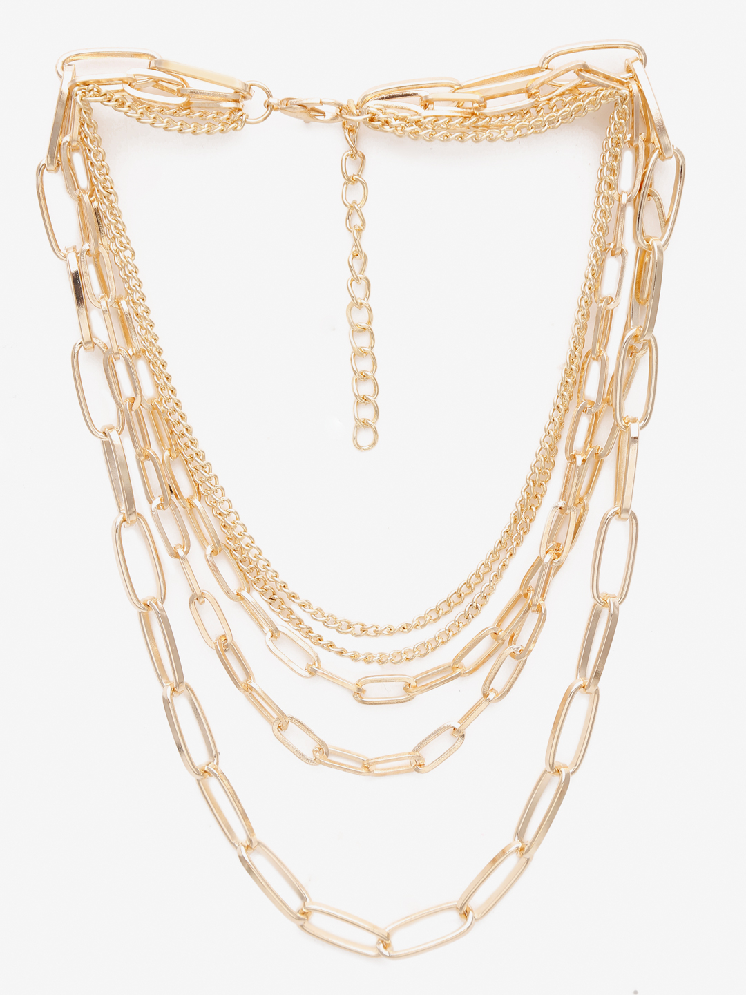 YouBella
Set Of 2 Women Gold-Toned & Silver-Toned Layered Chain