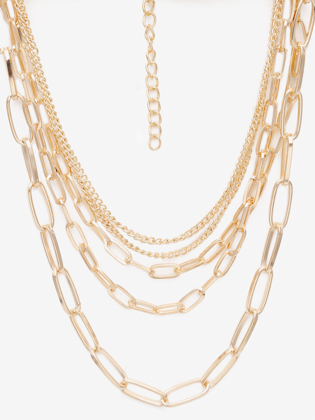 YouBella
Set Of 2 Women Gold-Toned & Silver-Toned Layered Chain