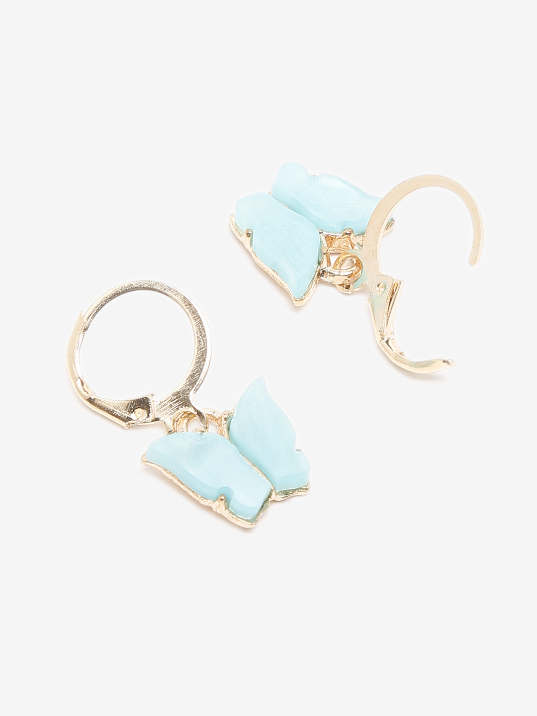 YouBella 
Gold-Plated Blue Butterfly Shaped Jewellery Set