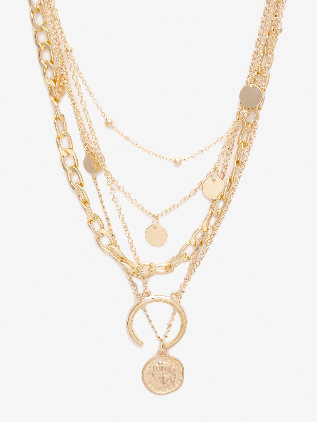 YouBella
Women Set of 2 Gold Toned & Plated Minimal Layered Necklaces