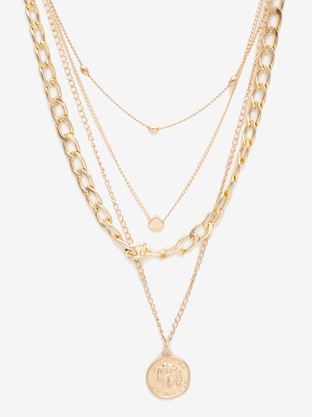YouBella 
Set of 2 Gold-Toned Gold-Plated Layered Necklaces
