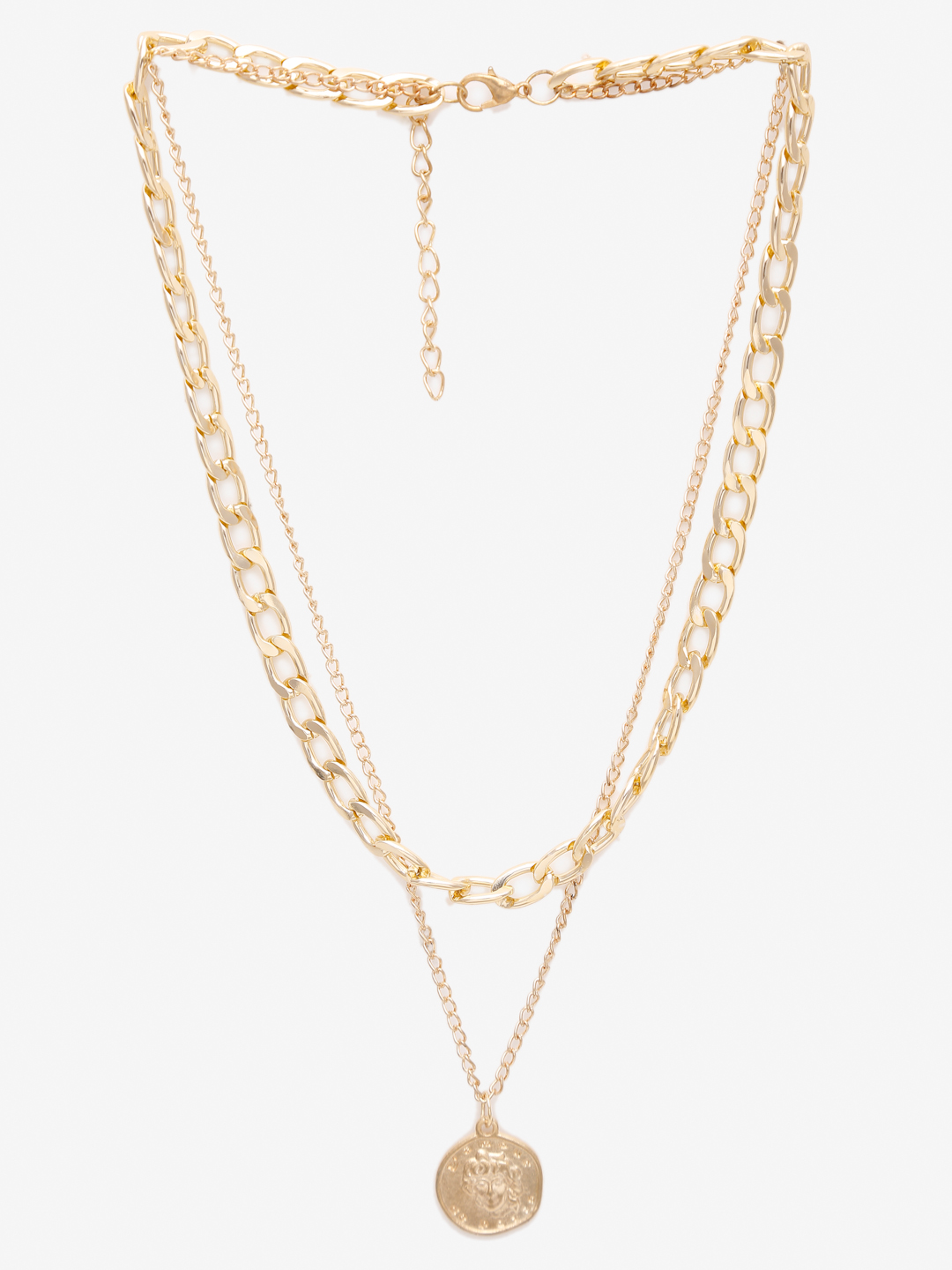 YouBella 
Set of 2 Gold-Toned Gold-Plated Layered Necklaces