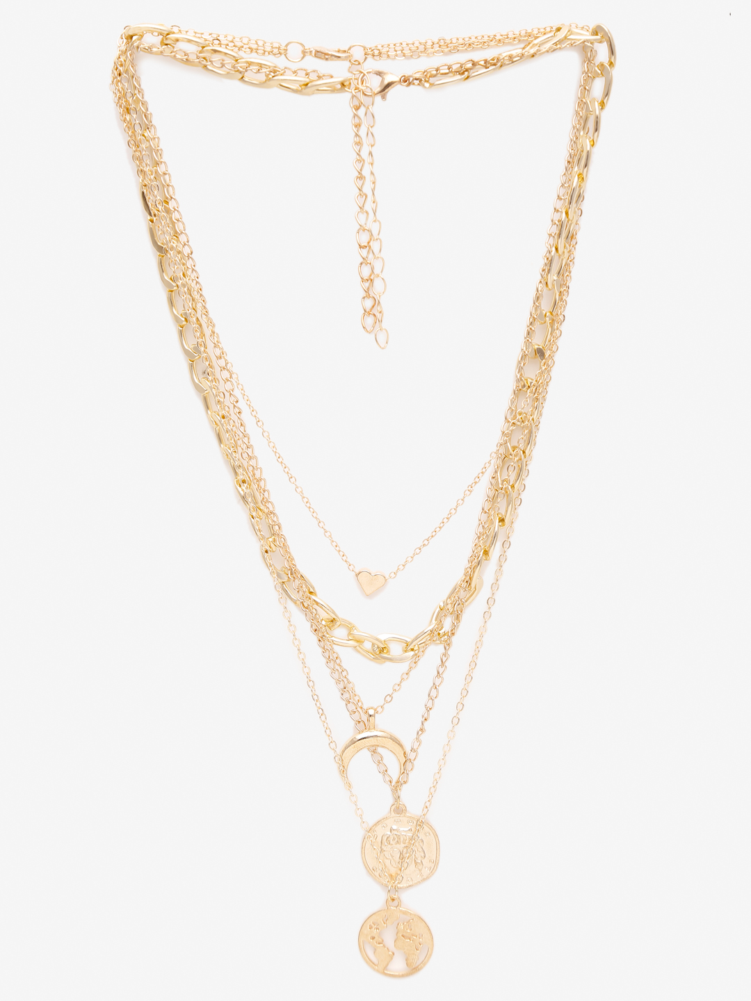 YouBella
Set Of 2 Gold-Toned Gold-Plated Layered Necklace
