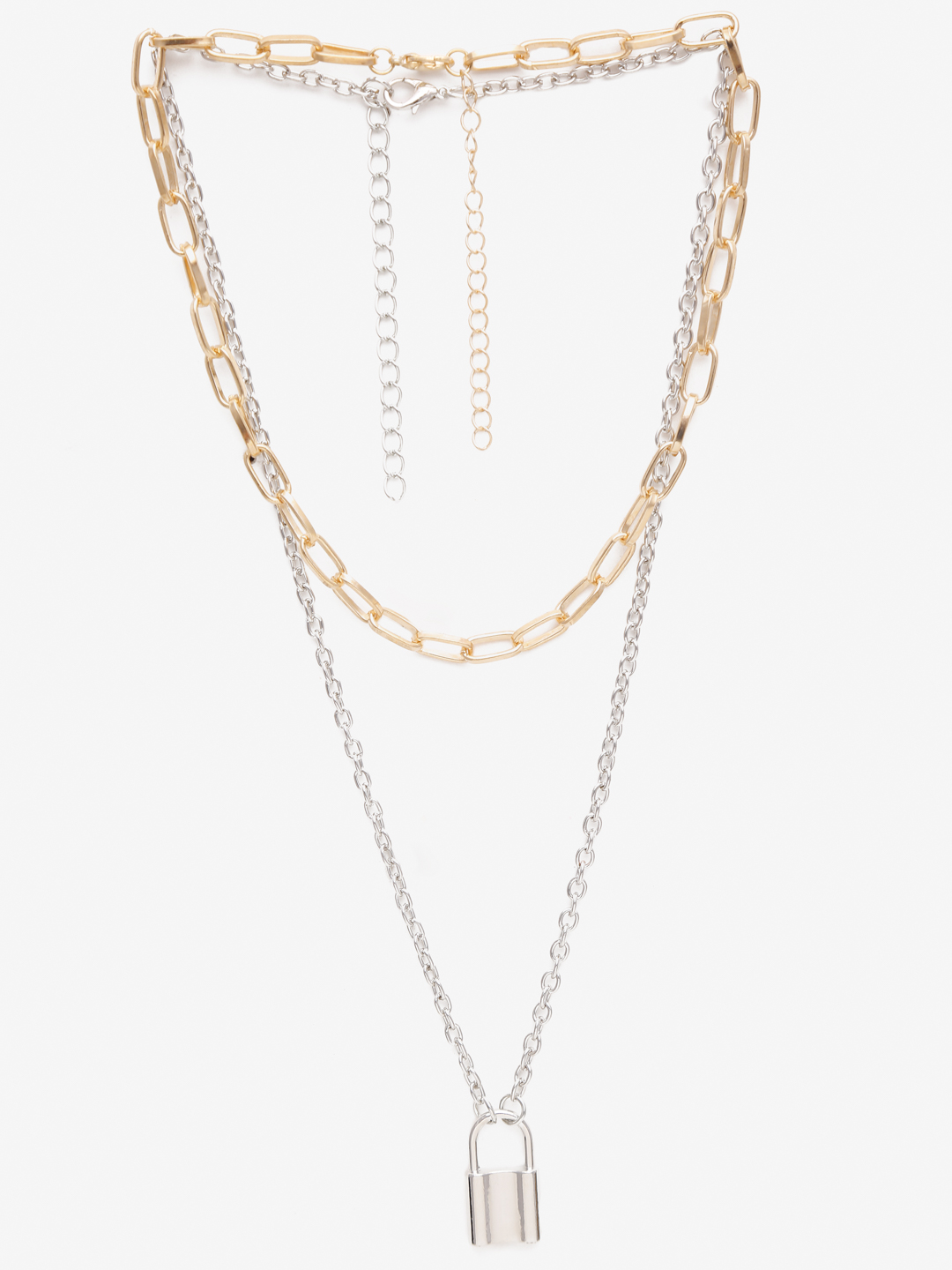 YouBella 
Set of 2 Gold-Toned & Silver-Toned Gold-Plated Chains