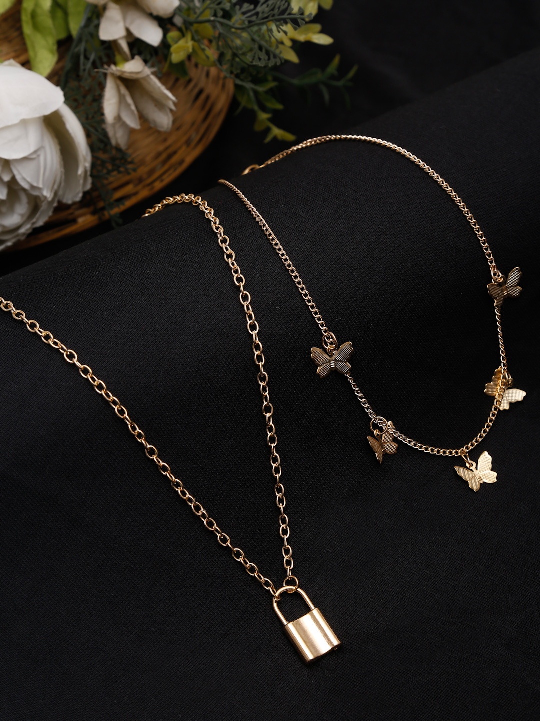 YouBella 
Set of 2 Gold-Toned Gold-Plated Chains
