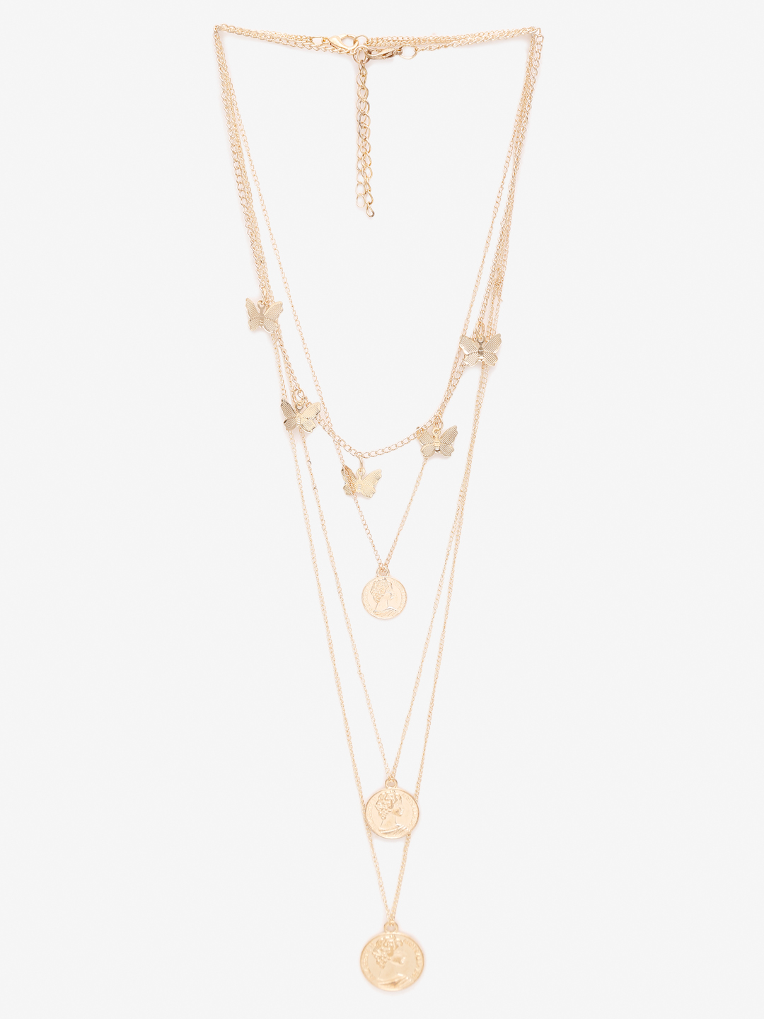 YouBella 
Set of 2 Gold-Toned Gold-Plated Necklaces