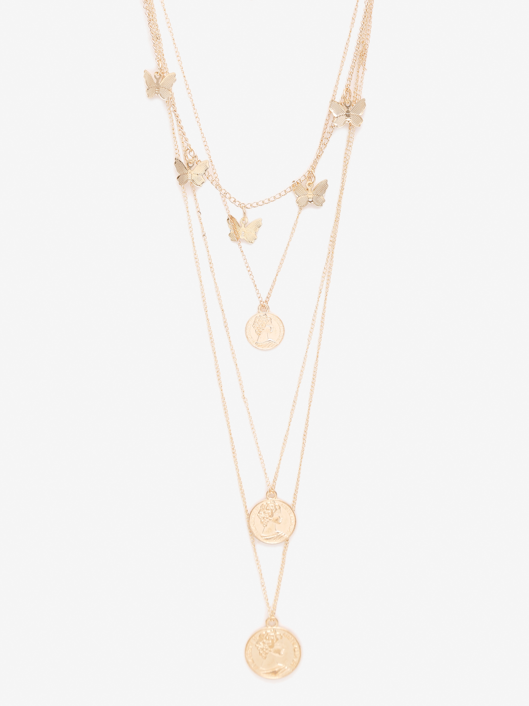 YouBella 
Set of 2 Gold-Toned Gold-Plated Necklaces