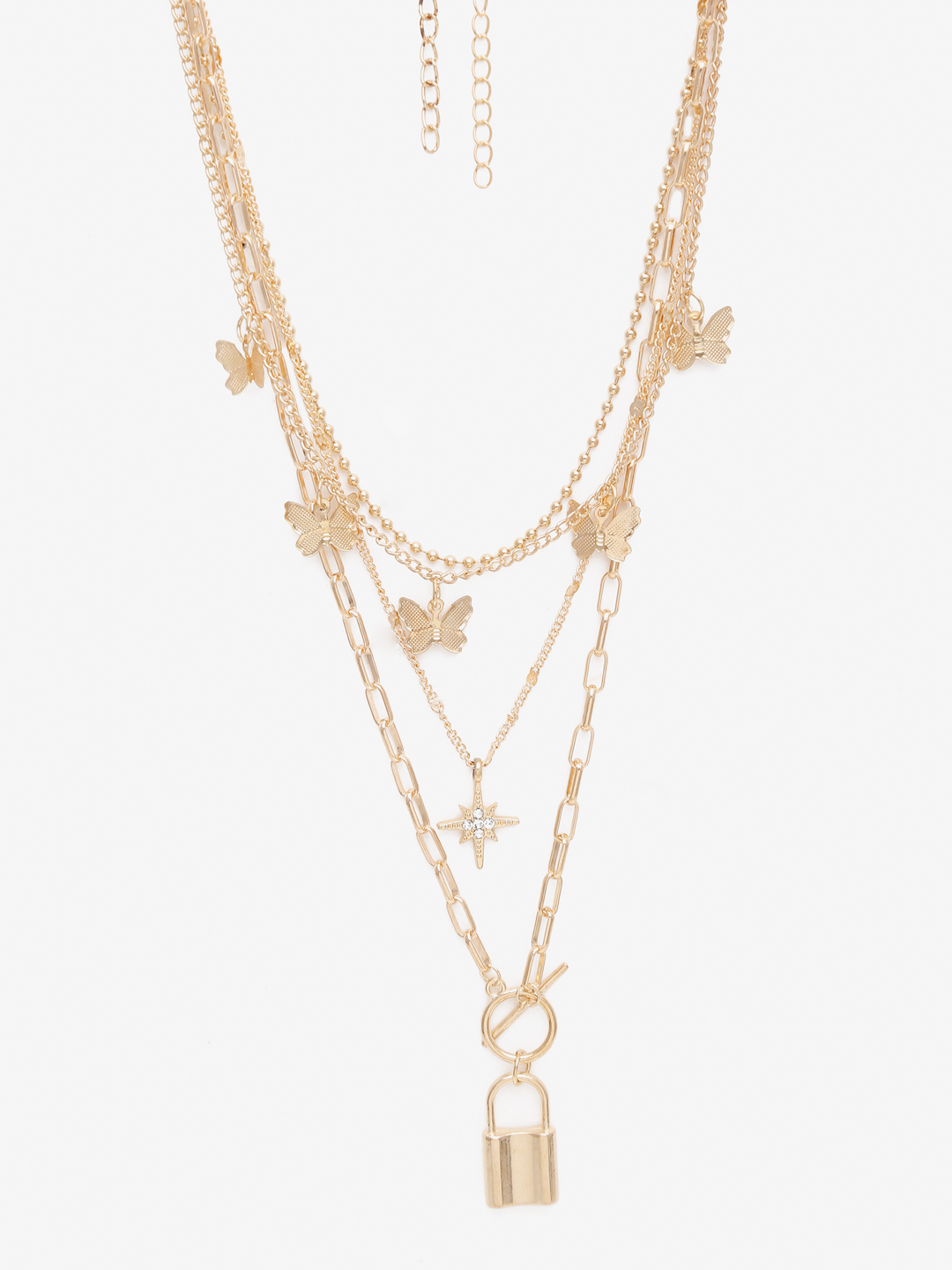 YouBella 
Set of 2 Gold-Toned Gold-Plated Necklaces