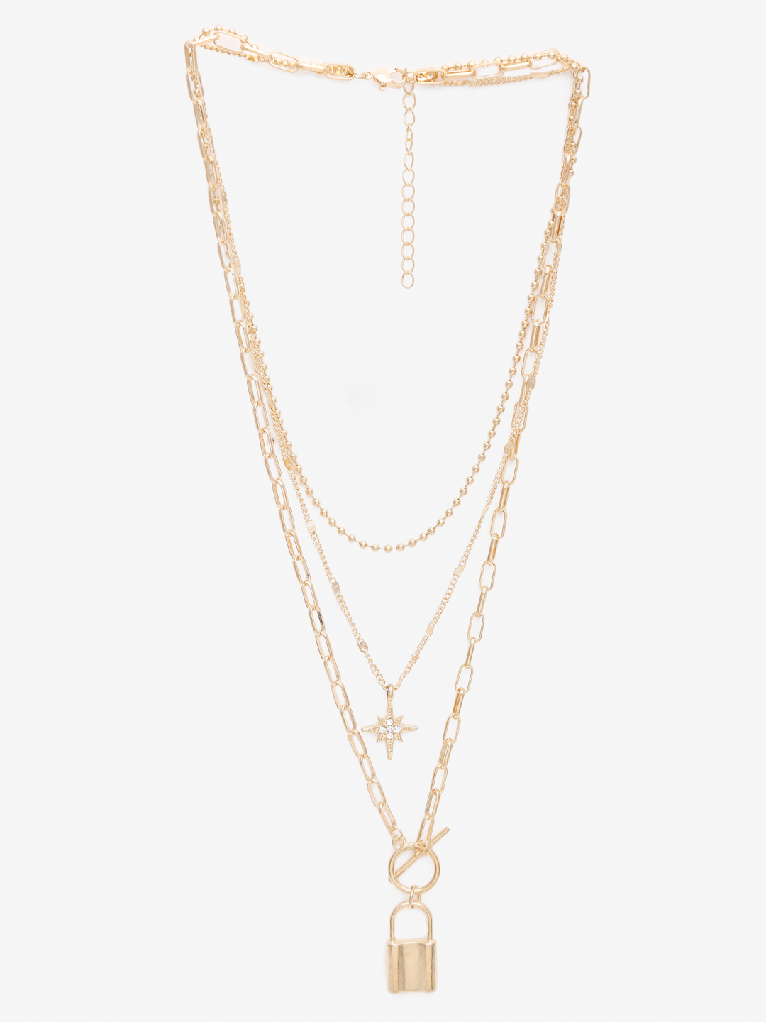 YouBella 
Set of 2 Gold-Toned Gold-Plated Necklaces