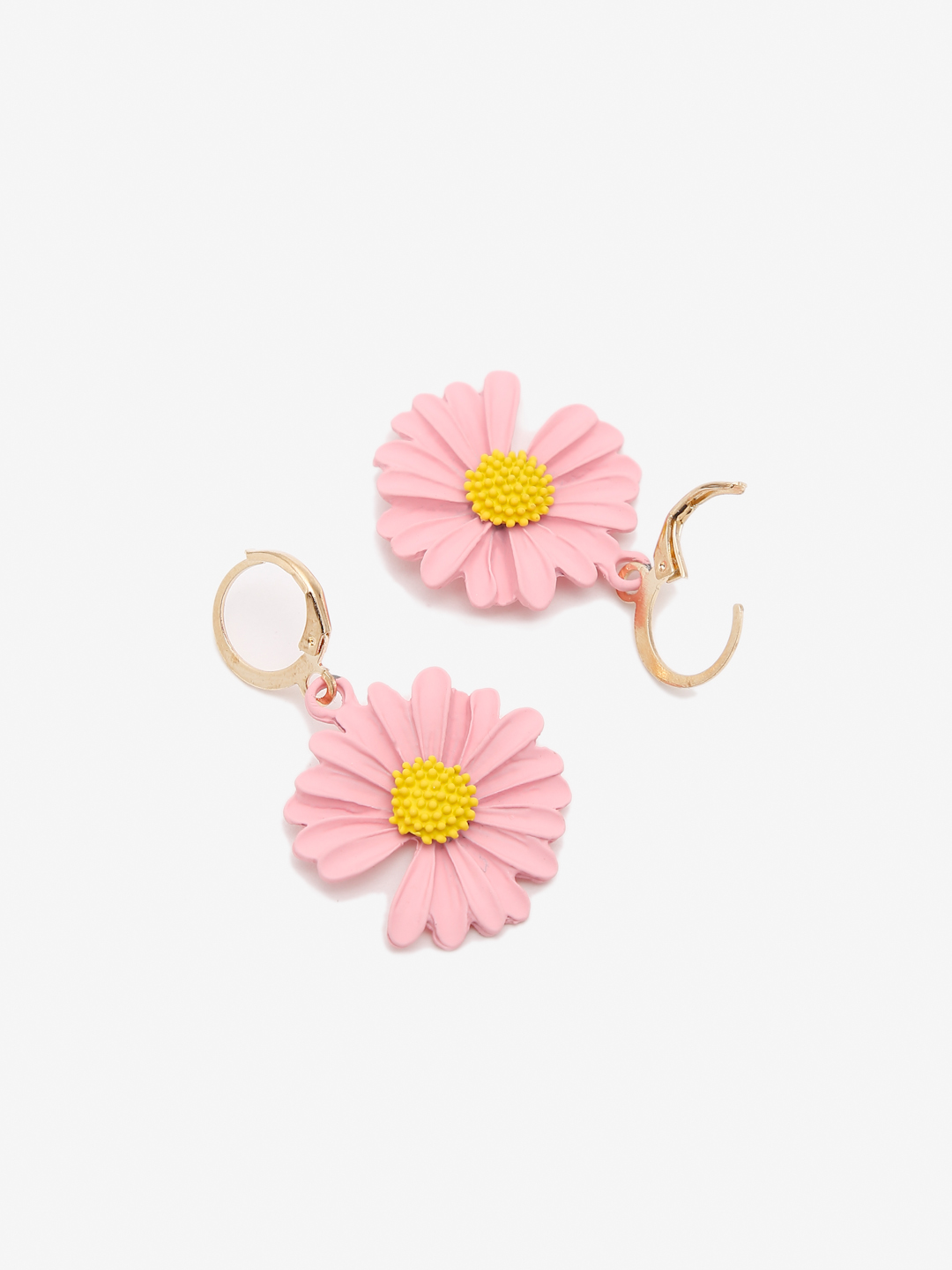 YouBella 
Gold-Plated Pink & Yellow Floral Shape Jewellery Set