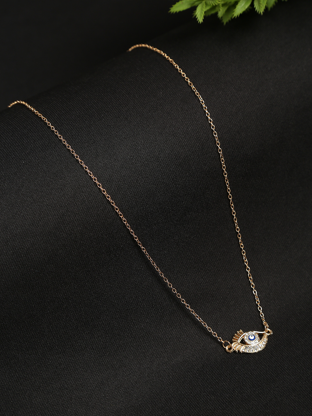 YouBella Jewellery Evil Eye Gold Plated Necklace for Girls and Women (Gold) (YBNK_50167)