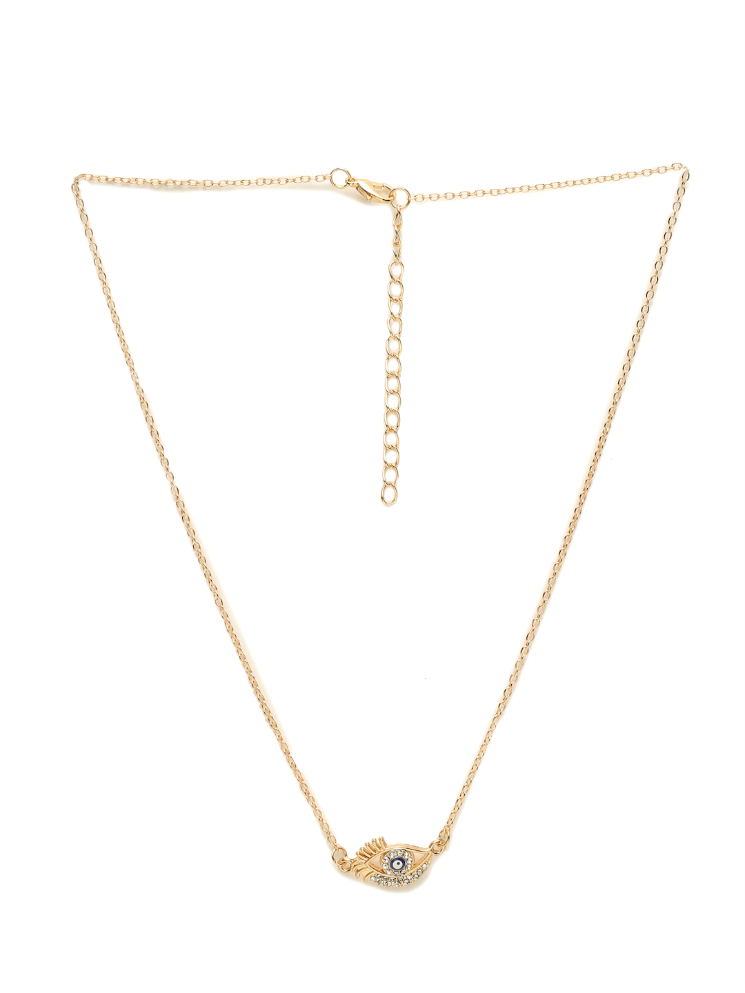 YouBella Jewellery Evil Eye Gold Plated Necklace for Girls and Women (Gold) (YBNK_50167)