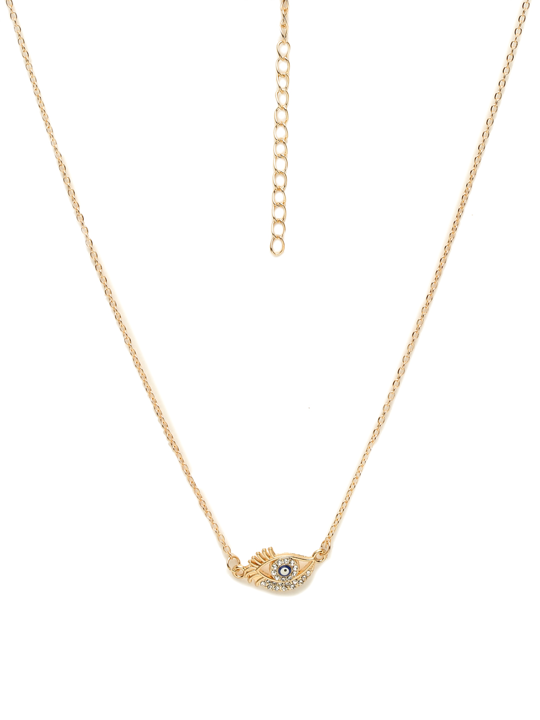 YouBella Jewellery Evil Eye Gold Plated Necklace for Girls and Women (Gold) (YBNK_50167)
